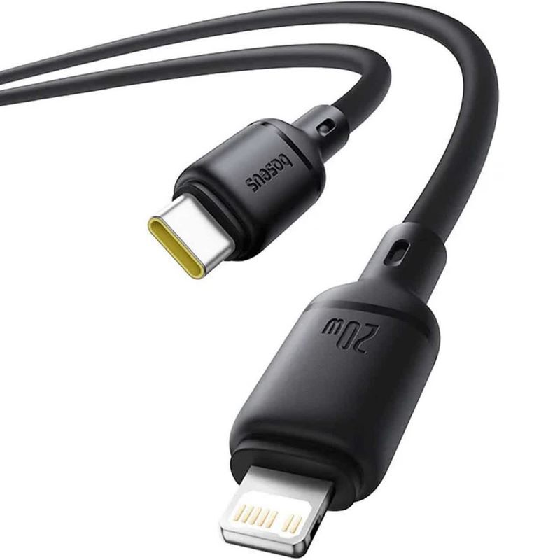 کابل تایپ سی به لایتنینگ فست شارژ 20 وات باسئوس Silky CB000116 P10377700113 طول 1متر