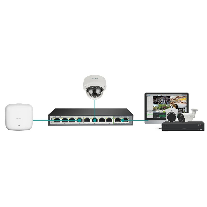 سوییچ 10 پورت POE دی لینک DGS-F1010P-E