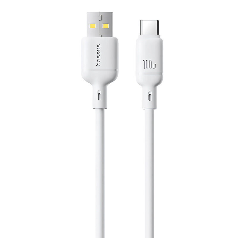 کابل تایپ سی فست شارژ 100 وات باسئوس Silky P10377703113 طول 1 متر