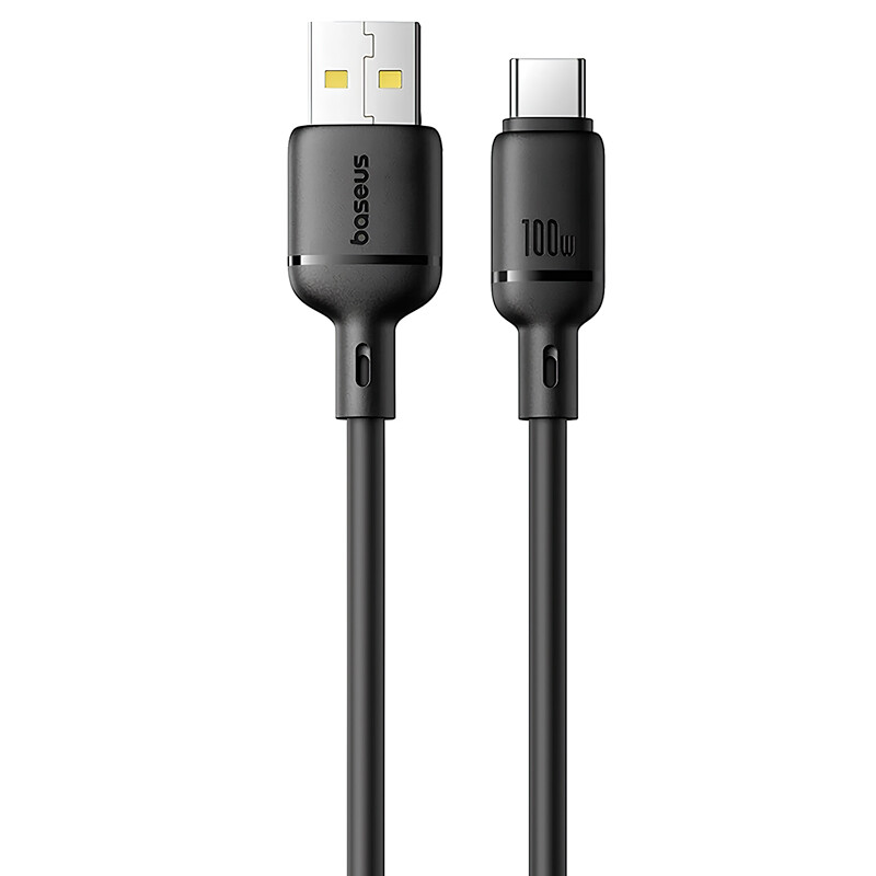 کابل تایپ سی فست شارژ 100 وات باسئوس Silky P10377703113 طول 1 متر