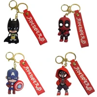 جاکلیدی سیلیکونی طرح Hero Avengers بسته 4 عددی