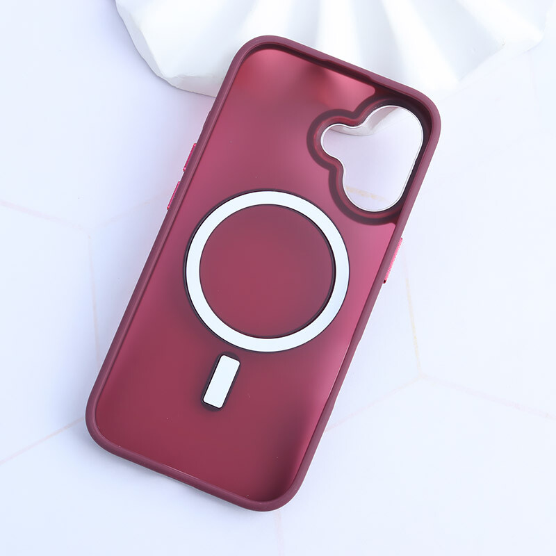 قاب PC مگ سیف آیفون iPhone 16 پشت مات محافظ لنز متال