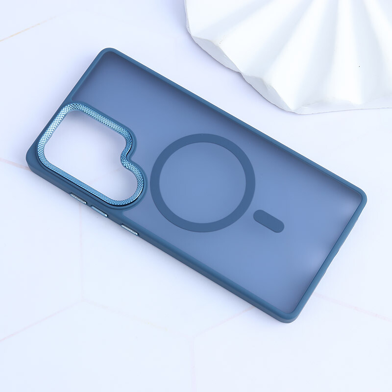 قاب PC مگ سیف سامسونگ Galaxy S25 Ultra پشت مات محافظ لنز متال