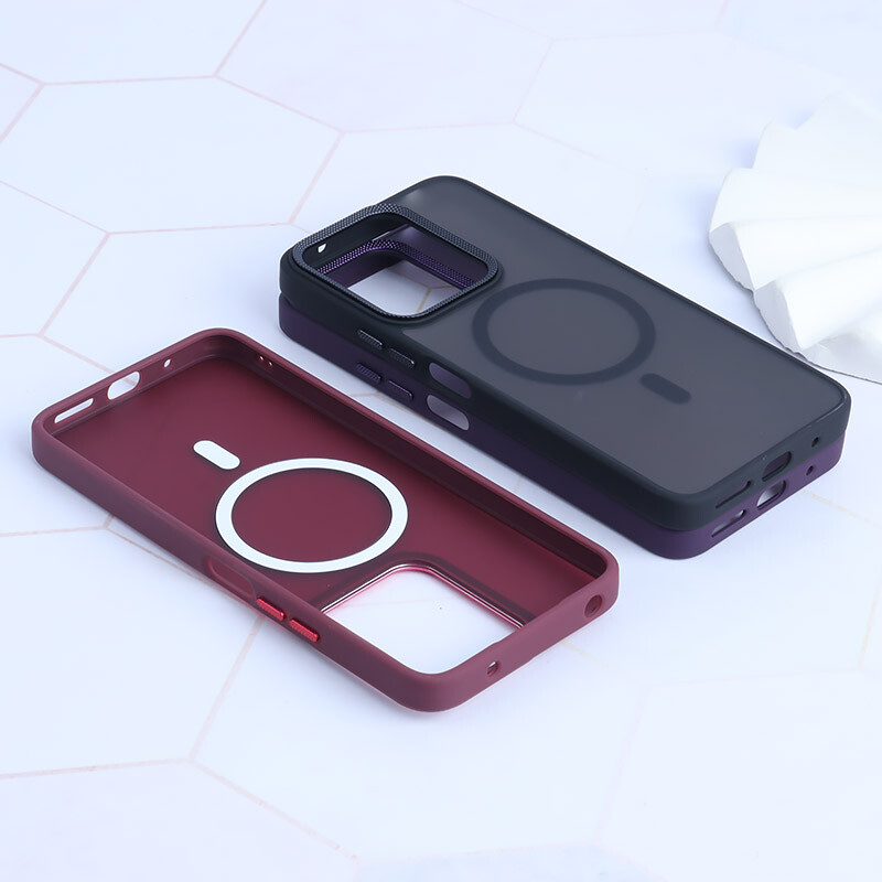 قاب PC مگ سیف شیائومی Redmi 13 4G / Redmi 13 5G پشت مات محافظ لنز متال