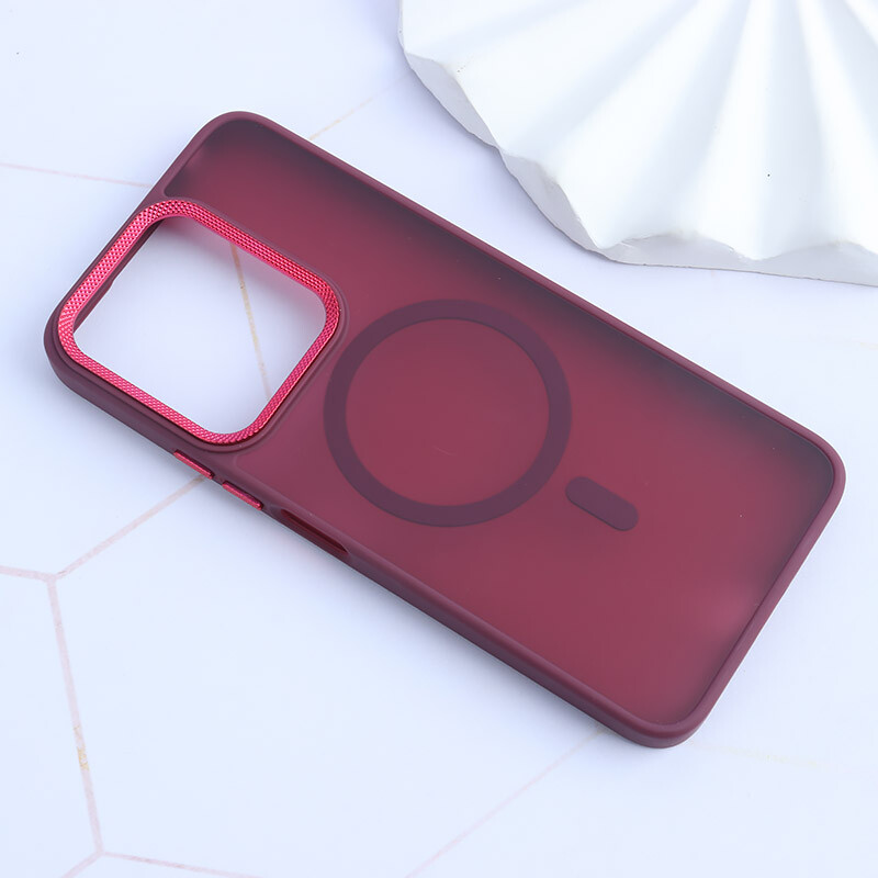 قاب PC مگ سیف شیائومی Redmi 13 4G / Redmi 13 5G پشت مات محافظ لنز متال