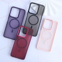 قاب PC مگ سیف شیائومی Redmi 13 4G / Redmi 13 5G پشت مات محافظ لنز متال