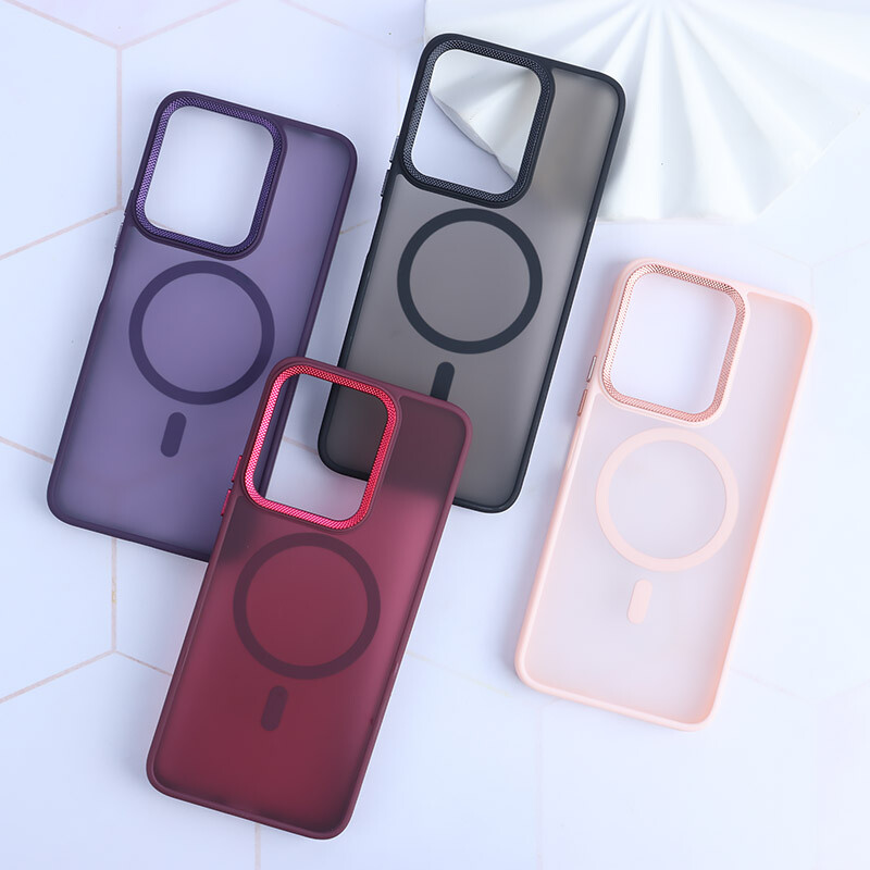 قاب PC مگ سیف شیائومی Redmi 13 4G / Redmi 13 5G پشت مات محافظ لنز متال