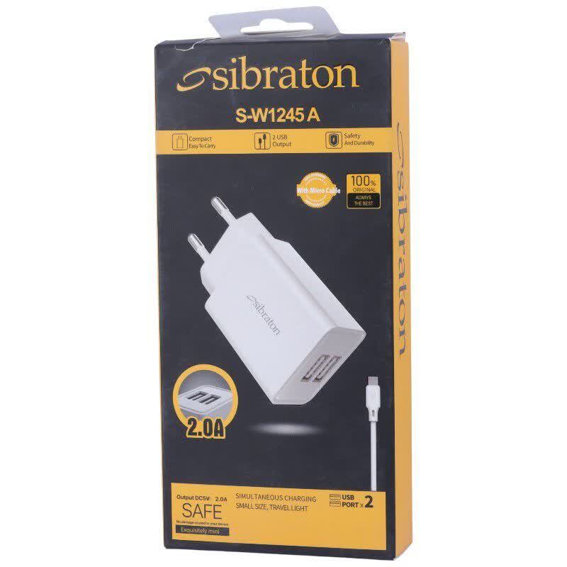 شارژر دیواری 10 وات سیبراتون S-W1245A 2A + کابل میکرو یو اس بی