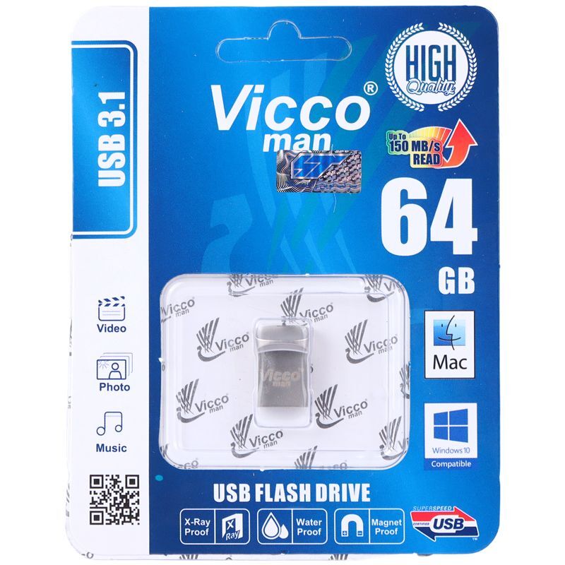 فلش 64 گیگ ویکومن Vicco Man VC370 USB3.1