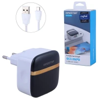 شارژر دیواری 20 وات کینگ استار KW196PD QC3.0 PD 3A + کابل تایپ سی