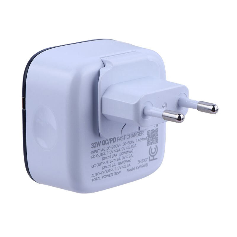 شارژر دیواری 20 وات کینگ استار KW196PD QC3.0 PD 3A + کابل تایپ سی