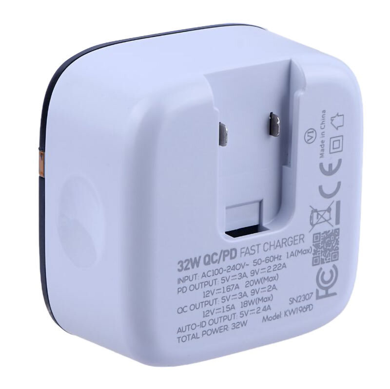 شارژر دیواری 20 وات کینگ استار KW196PD QC3.0 PD 3A + کابل تایپ سی