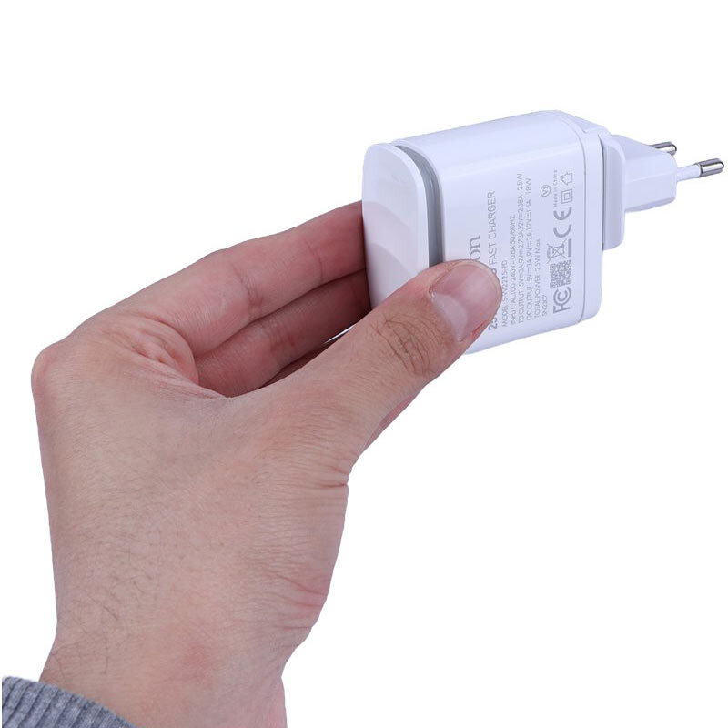 شارژر دیواری 25 وات سیبراتون S-W2225i-PD QC3.0 PD 3A + کابل تبدیل آیفونی