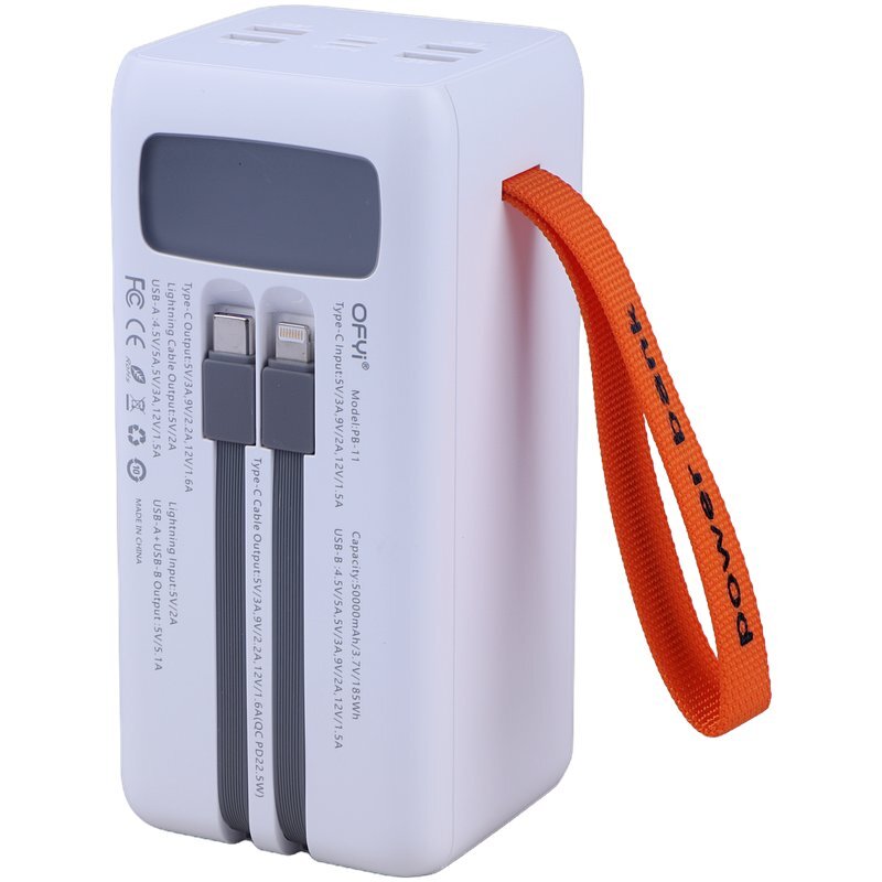 پاور بانک فست شارژ اوفی PB-11 QC PD 22.5W ظرفیت 50000 میلی آمپر ساعت