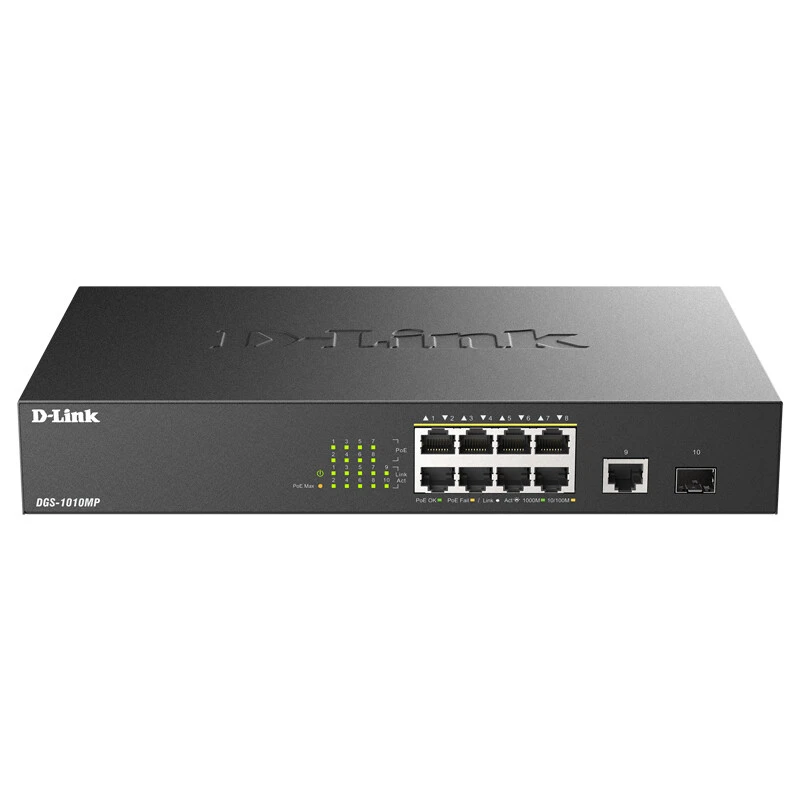 سوییچ 10 پورت POE دی لینک DGS-1010MP