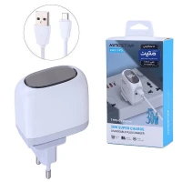 شارژر دیواری 30 وات کینگ استار KW215PD QC3.0 PD 4.5A + کابل تایپ سی