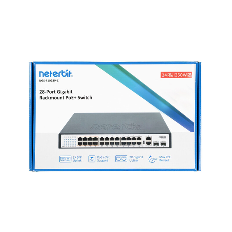 سوییچ 28 پورت POE نتربیت NGS-F1028P-C