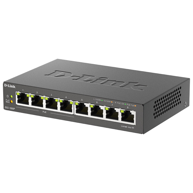 سوییچ 8 پورت POE دی لینک DGS-1008P