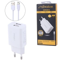شارژر دیواری 10 وات سیبراتون S-W1245A 2A + کابل میکرو یو اس بی