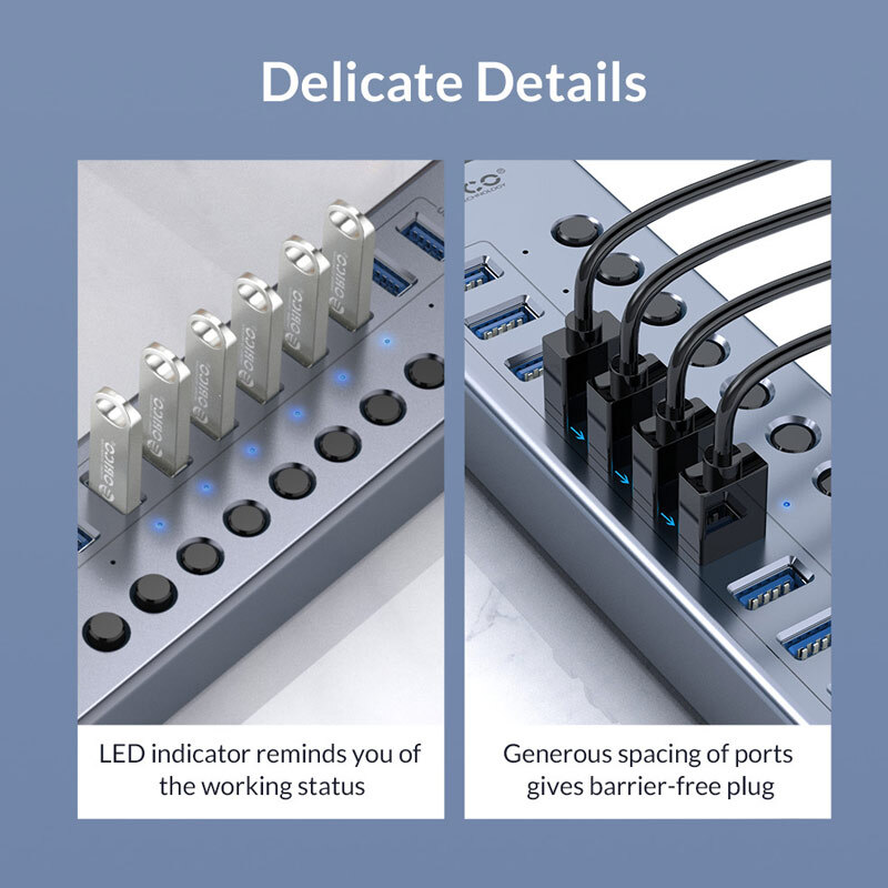 هاب 10 پورت USB3.0 اوریکو BT2U3-10AB