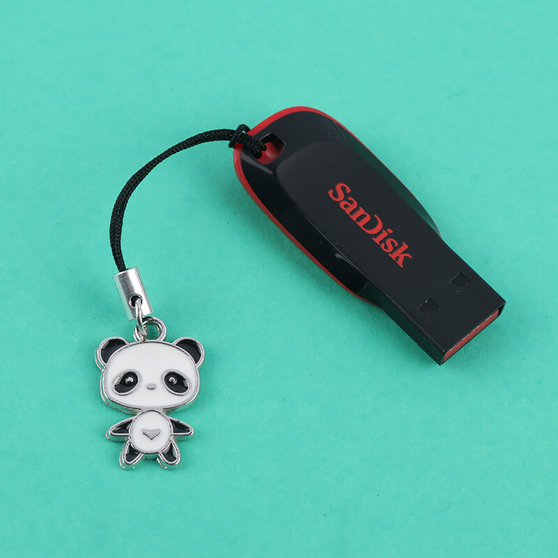 آویز فلش و موبایل طرح پاندا فلزی