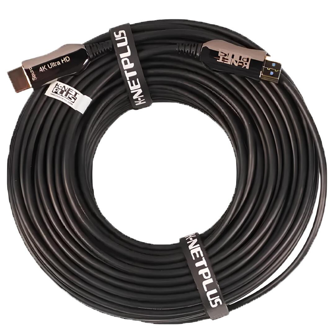کابل HDMI 4K فیبر نوری کی نت پلاس KP-A146 طول 40 متر