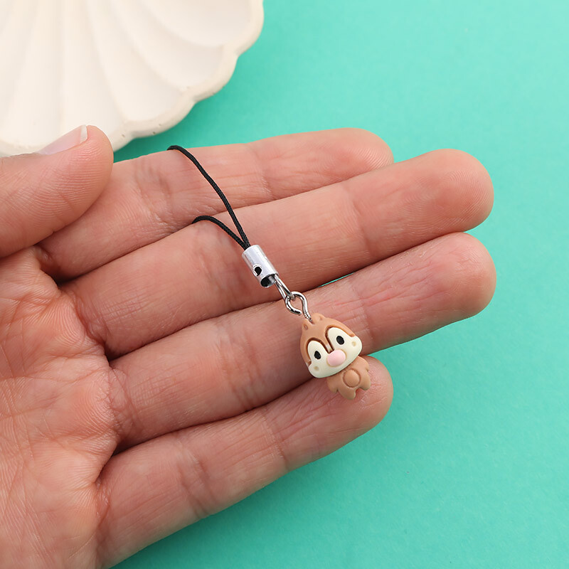 آویز فلش و موبایل فانتزی قهوه ای