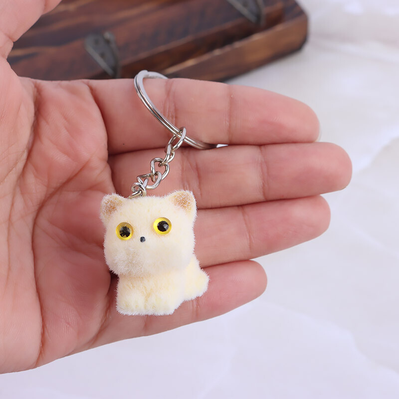 جاکلیدی مخملی گربه زرد