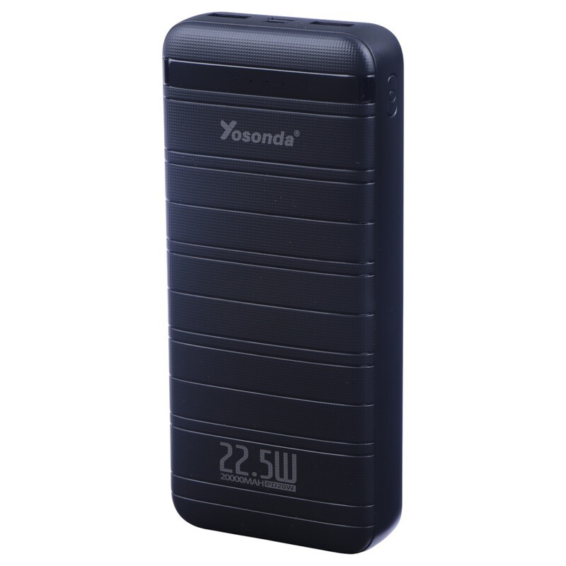 پاور بانک فست شارژ یوسوندا YXD-A195 QC3.0 PD 22.5W ظرفیت 20000 میلی آمپر ساعت