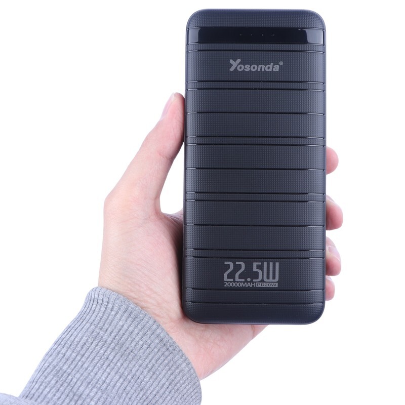 پاور بانک فست شارژ یوسوندا YXD-A195 QC3.0 PD 22.5W ظرفیت 20000 میلی آمپر ساعت