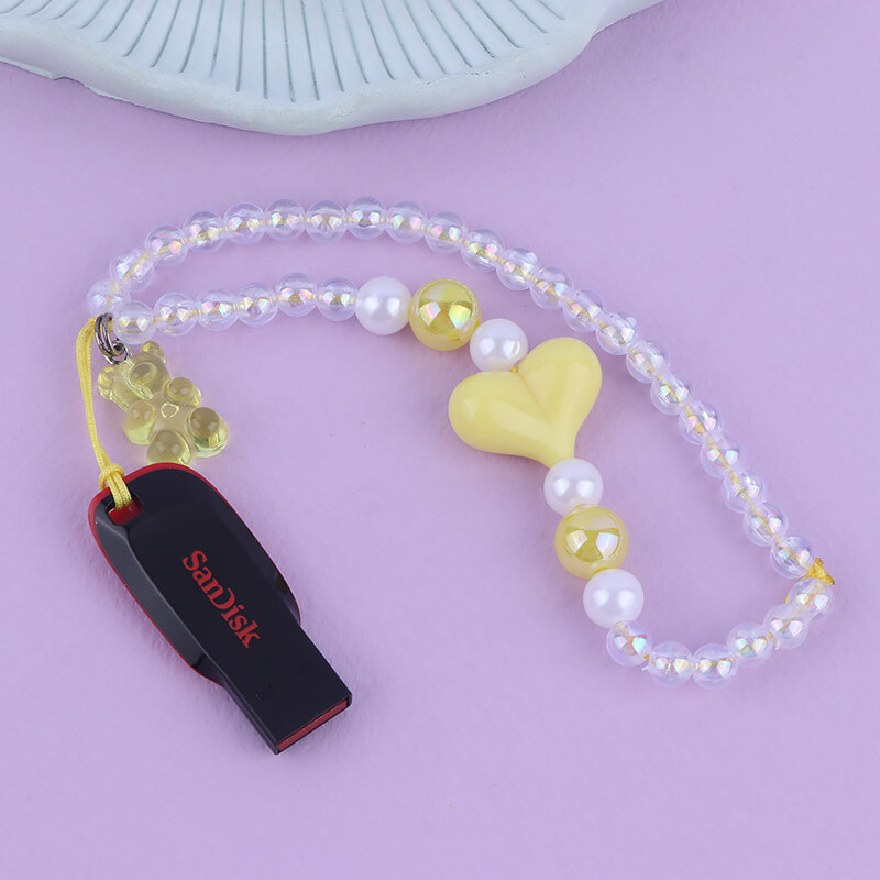 آویز فلش و موبایل کریستالی قلب