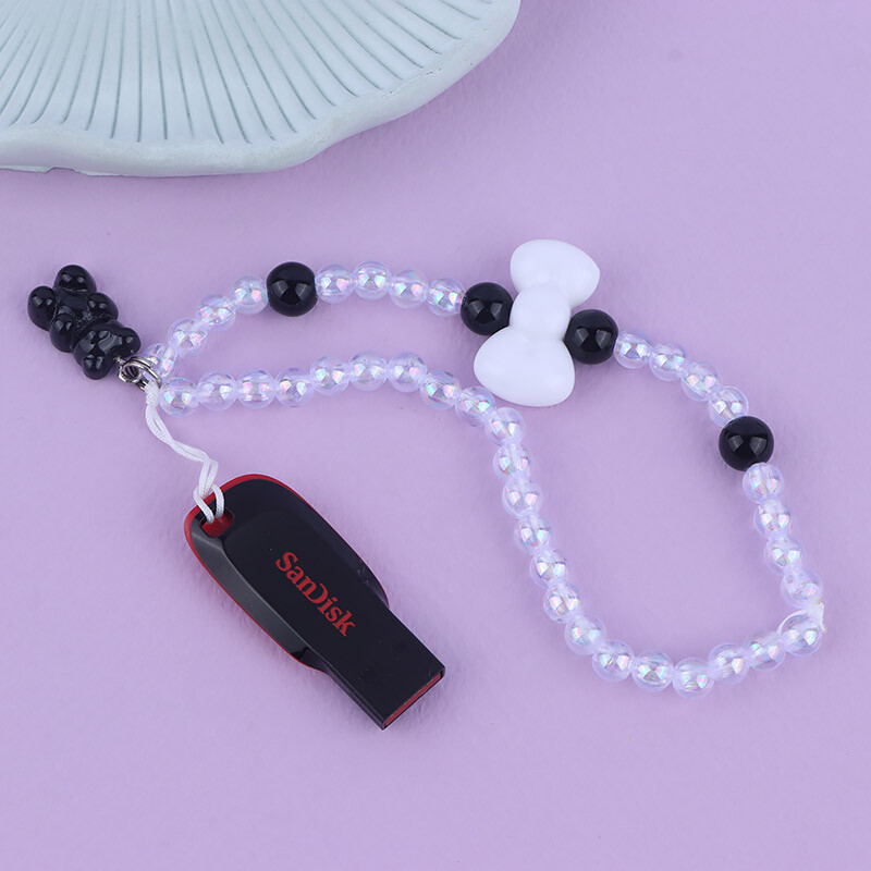 آویز فلش و موبایل کریستالی پاپیون