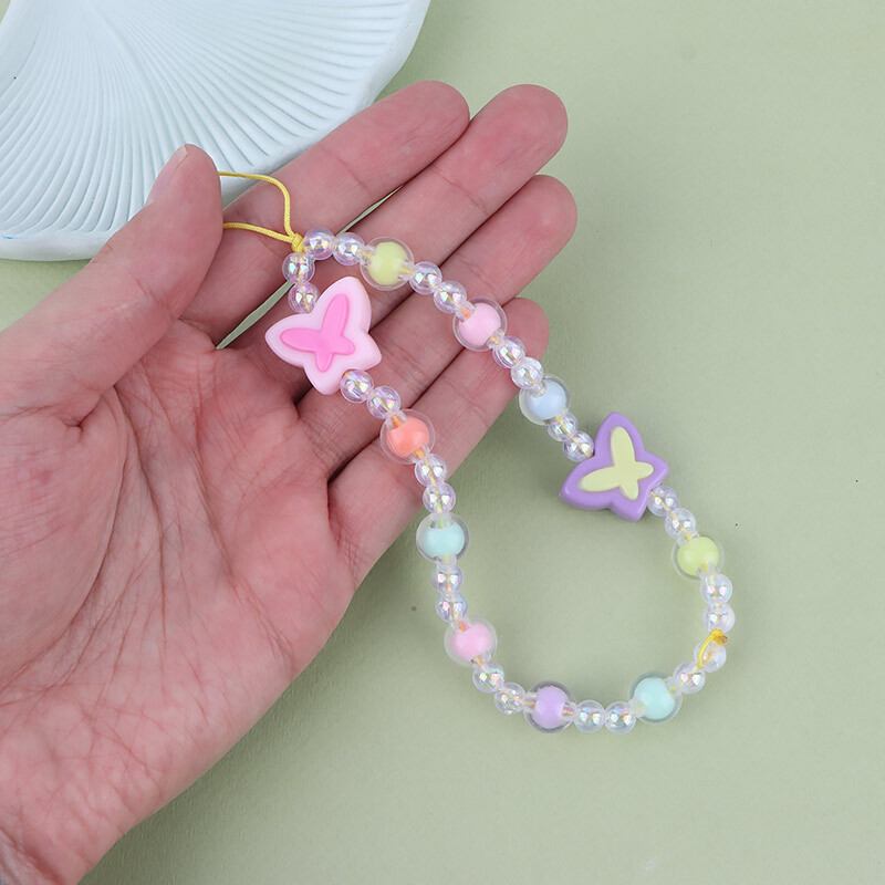 آویز فلش و موبایل کریستالی پروانه رنگی