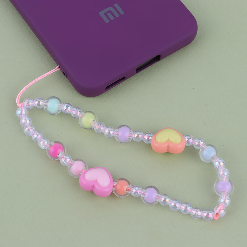 آویز فلش و موبایل کریستالی قلب رنگی