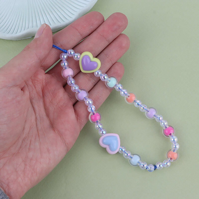 آویز فلش و موبایل کریستالی قلب رنگی