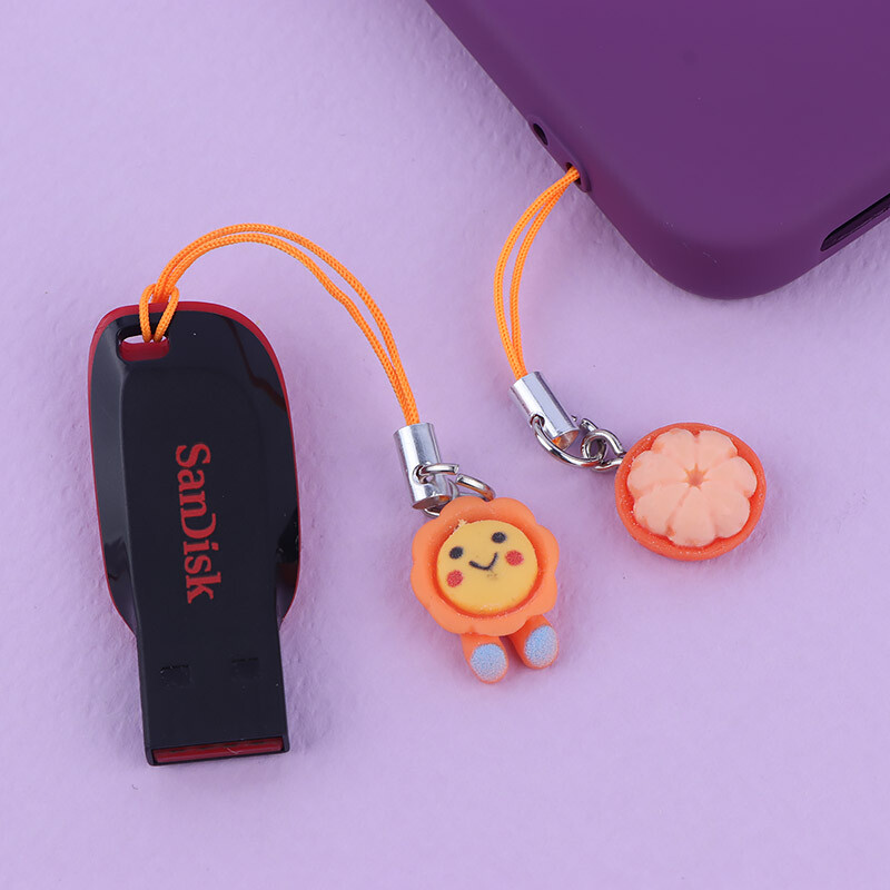 آویز فلش و موبایل فانتری نارنجی