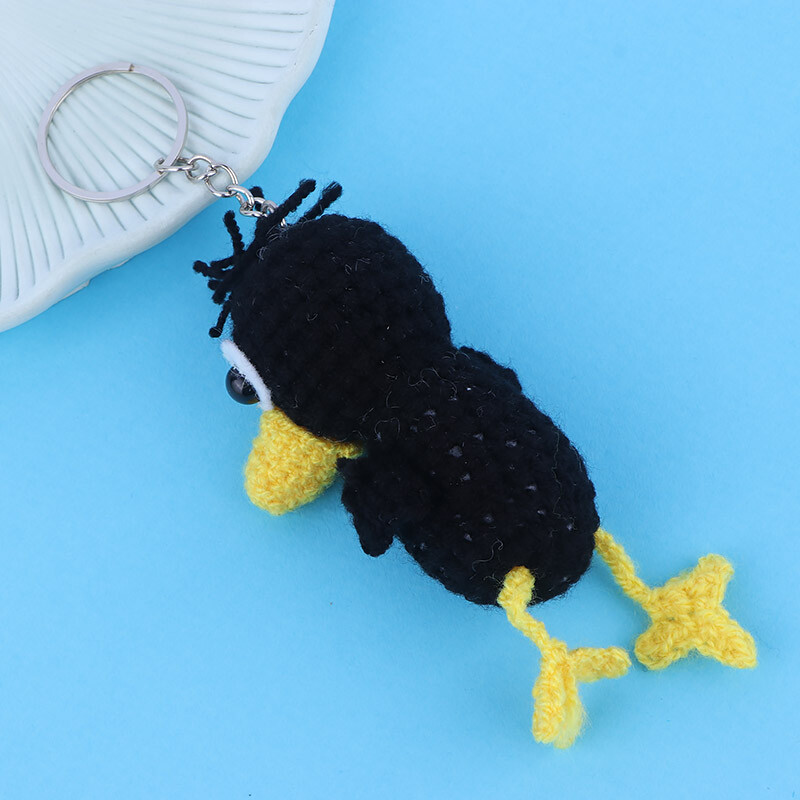 جاکلیدی بافتنی طرح کلاغ