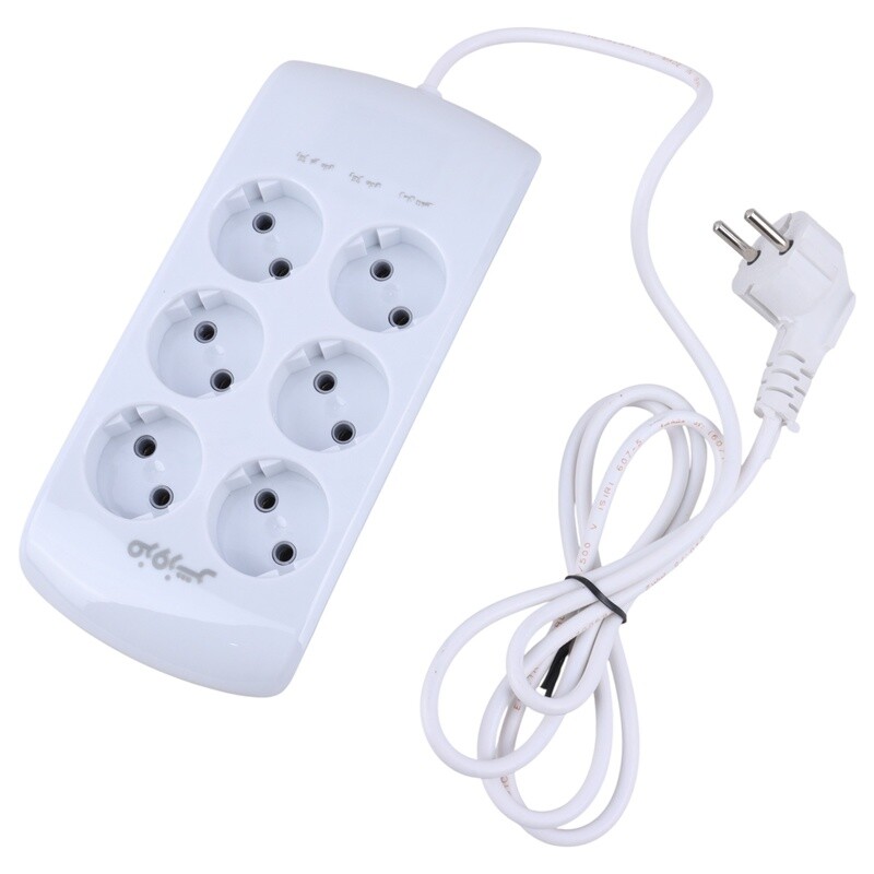 محافظ برق دیجیتال کامپیوتر و صوتی تصویری 6 خانه فروزش Lotus LT600D با کابل 1.8 متری