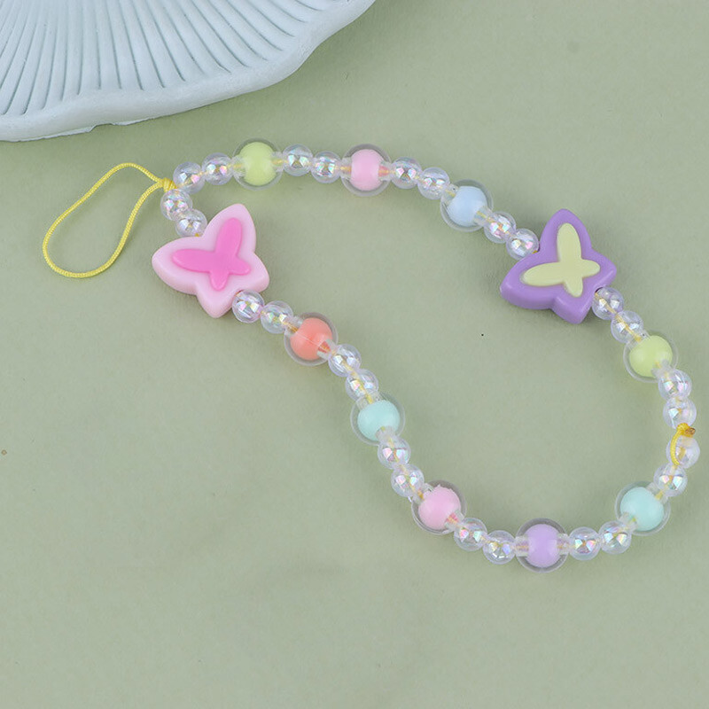 آویز فلش و موبایل کریستالی پروانه رنگی