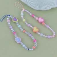 آویز فلش و موبایل کریستالی قلب رنگی