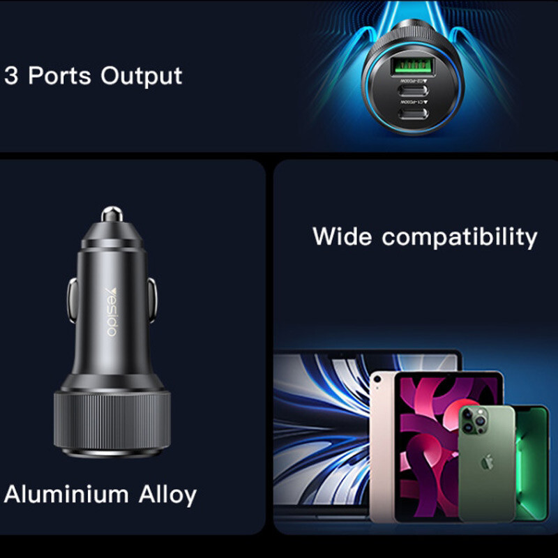 شارژر فندکی 30 وات یسیدو Y50