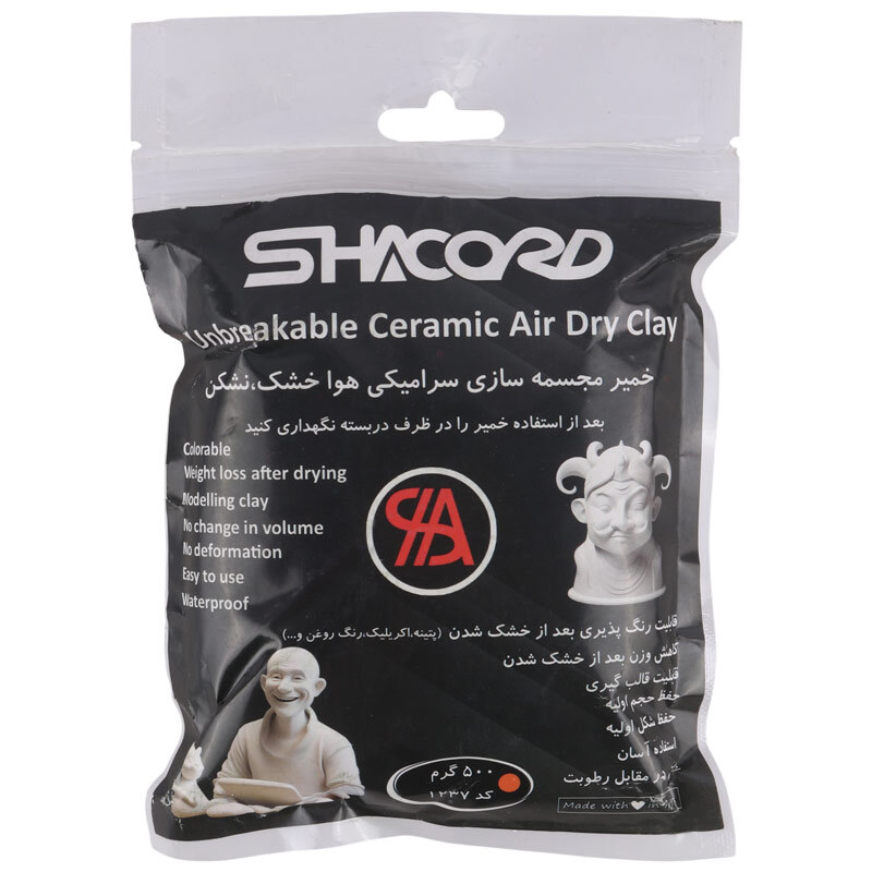 خمیر سرامیکی هوا خشک شاکورد حجم 500 گرم