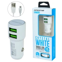 شارژر فندکی فست شارژ KingStar KC114A 3.6A 18W + کابل میکرو یو اس بی
