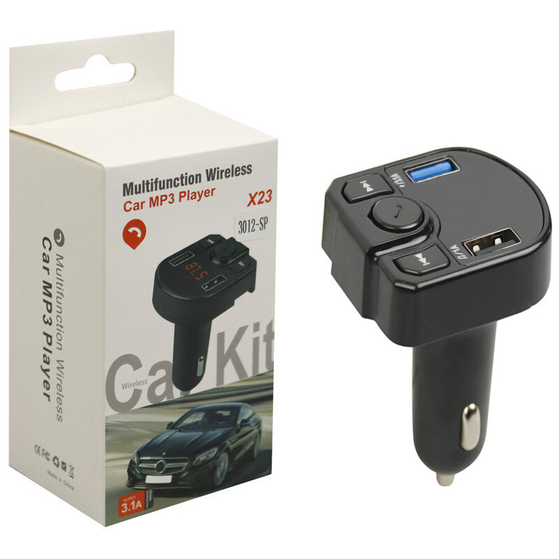 FM Player بلوتوثی + شارژر فندکی Car Kit X23 3012-SP