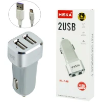 شارژر فندکی Hiska KL-C48 4.8A + کابل Type-C