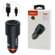 شارژر فندکی فست شارژ Hiska CC-307Q 3A QC3 + کابل میکرو یو اس بی