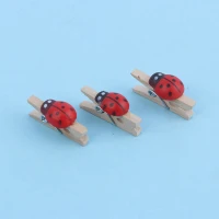 گیره چوبی طرح کفشدوزک بسته 50 عددی