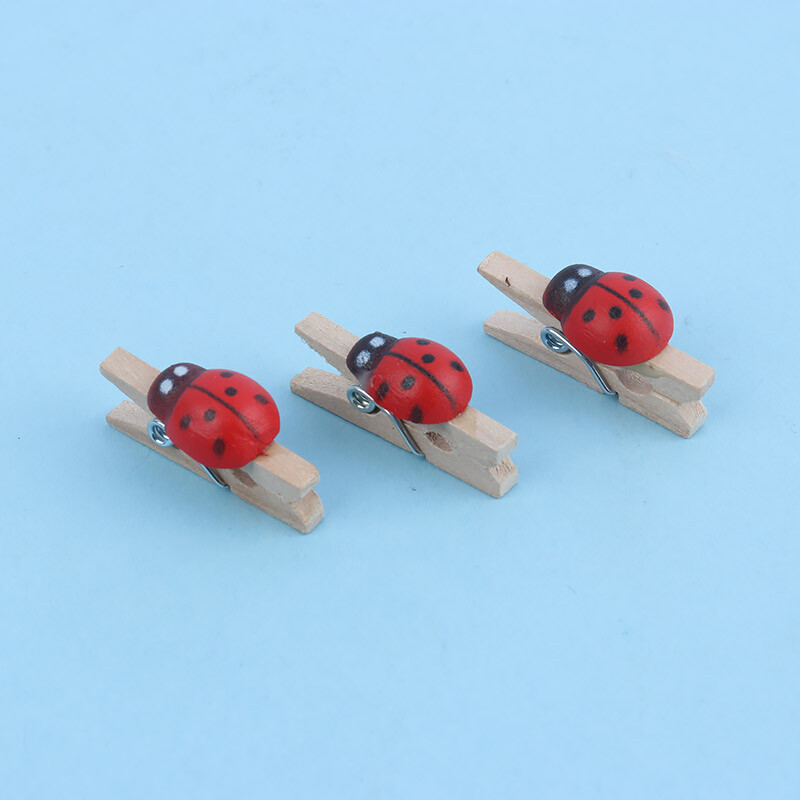 گیره چوبی طرح کفشدوزک بسته 50 عددی