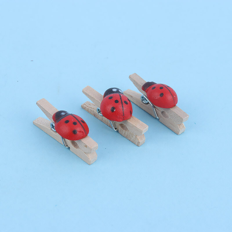 گیره چوبی طرح کفشدوزک بسته 50 عددی