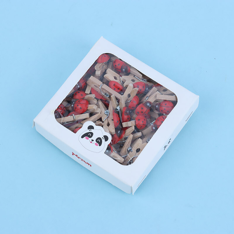 گیره چوبی طرح کفشدوزک بسته 50 عددی